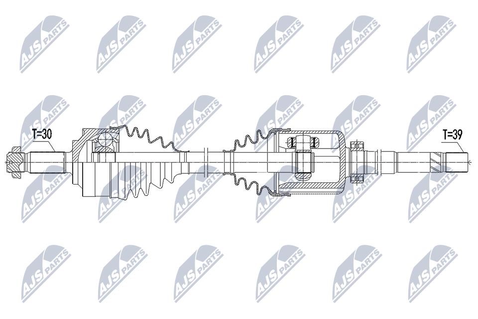 CV axle Mercedes Vito: NPWME152 NTY Drive shaft