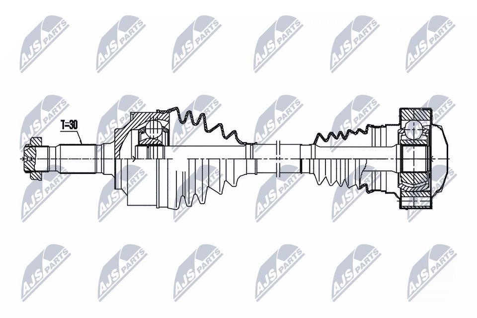 Driveshaft Mercedes Sprinter: NPWME164 NTY Drive shaft