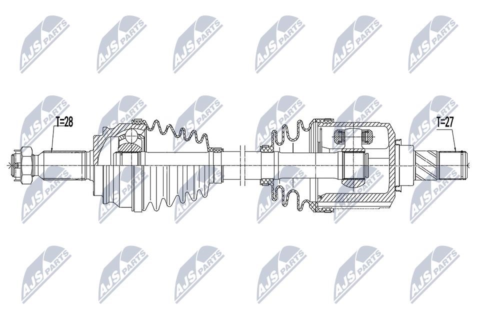 Axle shaft Mitsubishi: NPWMS073 NTY Drive shaft
