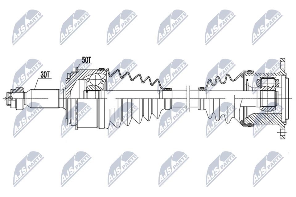 Driveshaft Mitsubishi Pajero: NPWMS081 NTY Drive shaft