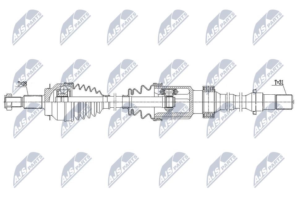 CV axle Mazda CX-3: NPWMZ076 NTY Drive shaft