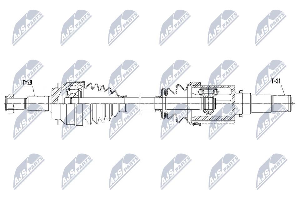 Driveshaft Mazda CX-3: NPWMZ078 NTY Drive shaft