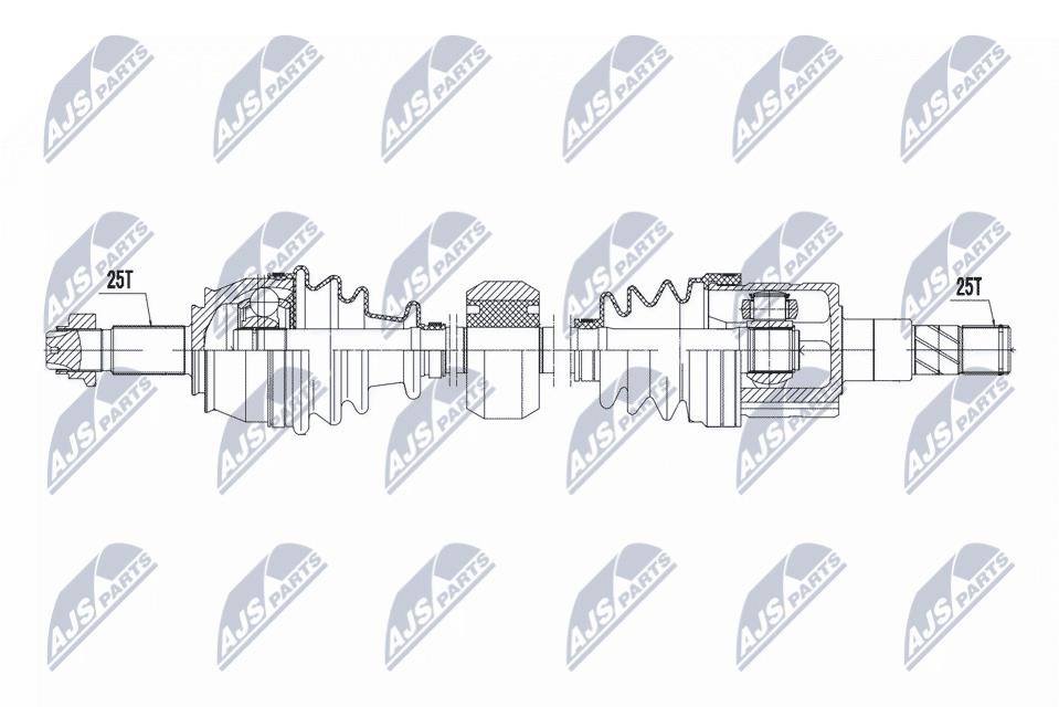 Driveshaft Opel Corsa E: NPWPL131 NTY Drive shaft