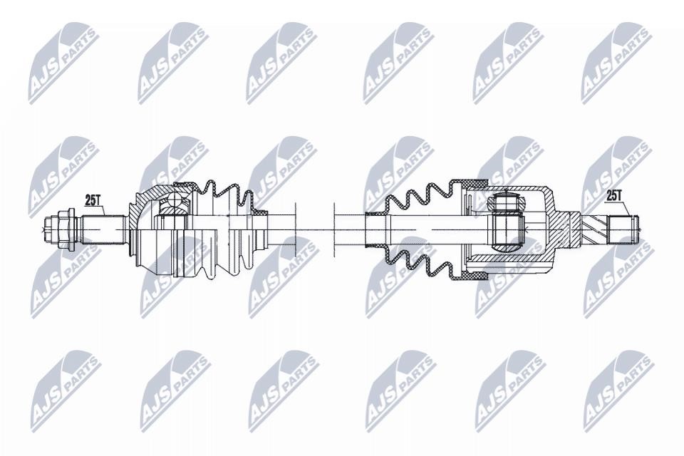 Axle shaft Opel Corsa D: NPWPL133 NTY Drive shaft