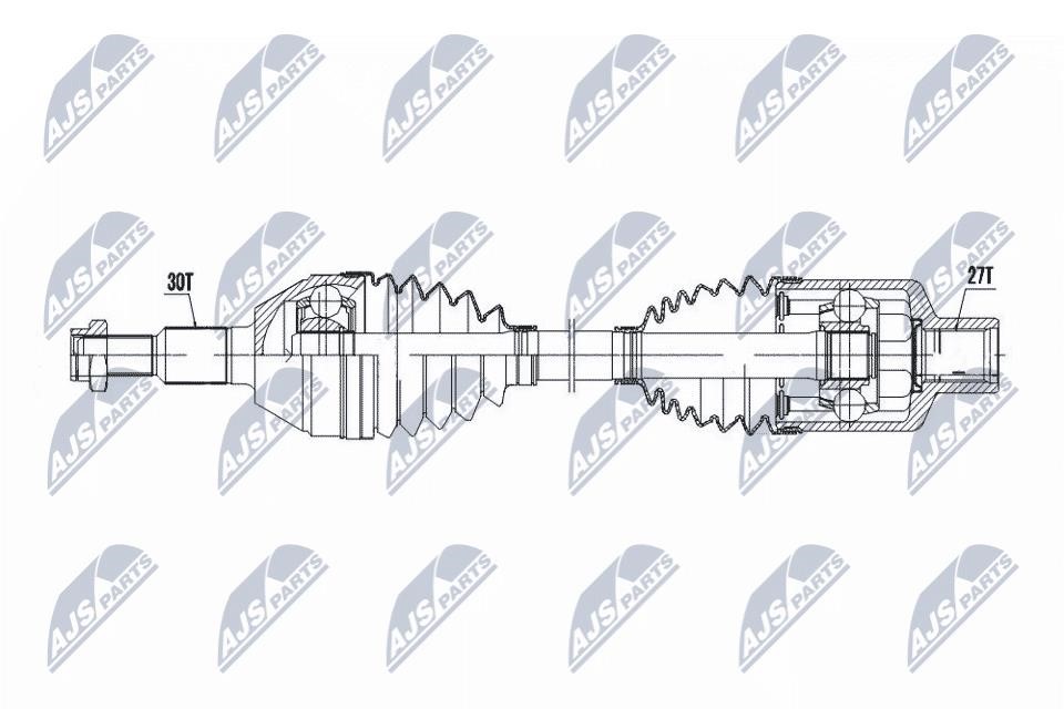 Driveshaft Chevrolet Captiva: NPWPL144 NTY Drive shaft