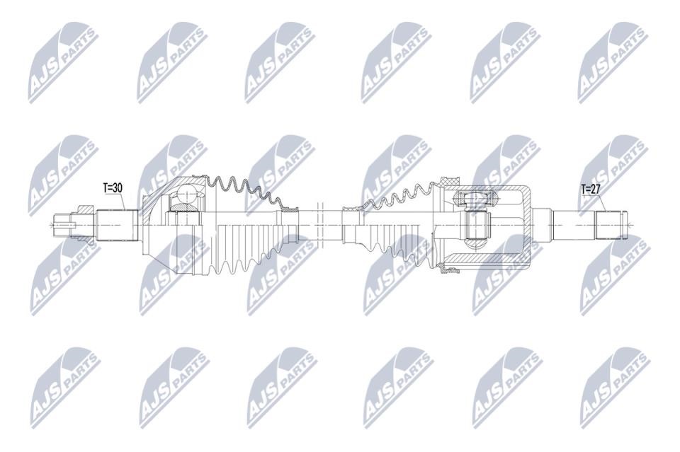 Axle shaft Alfa Romeo: NPWAR020 NTY Drive shaft
