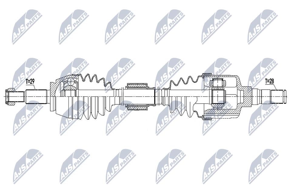 Axle shaft Renault Scenic: NPWRE190 NTY Drive shaft
