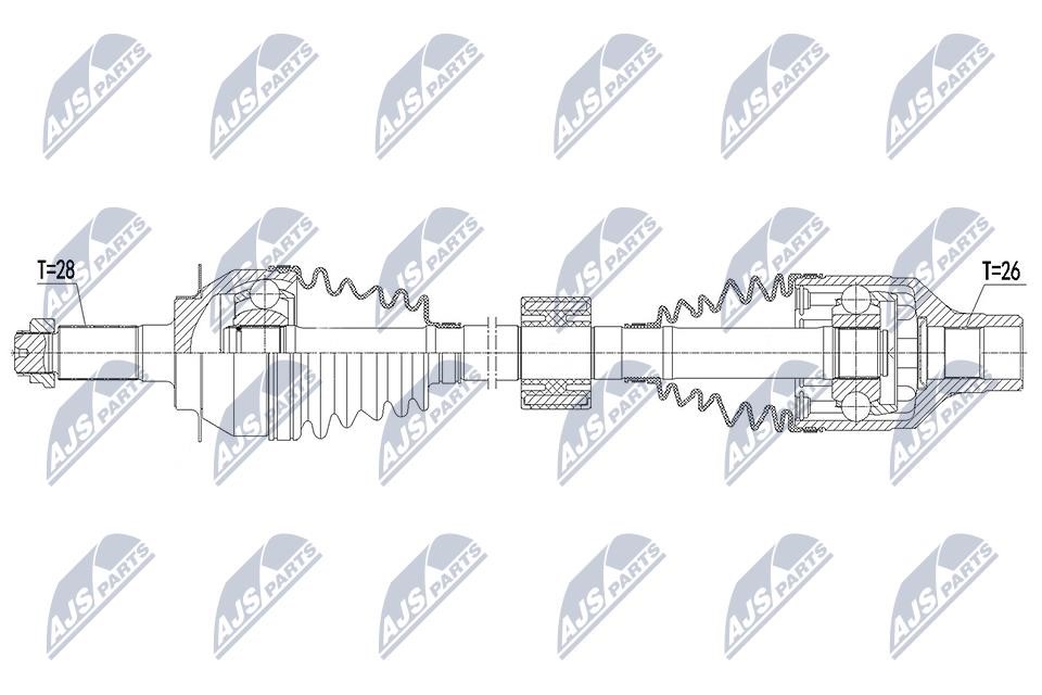Driveshaft Suzuki SX4: NPWSU054 NTY Drive shaft