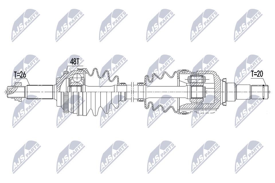 NPWTY100 NTY Drive shaft