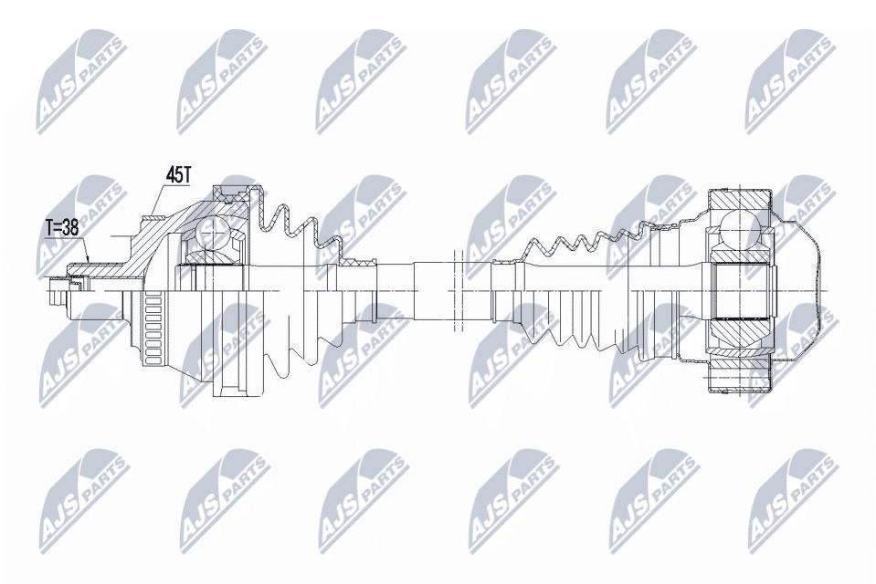 NPWAU046 NTY Drive shaft