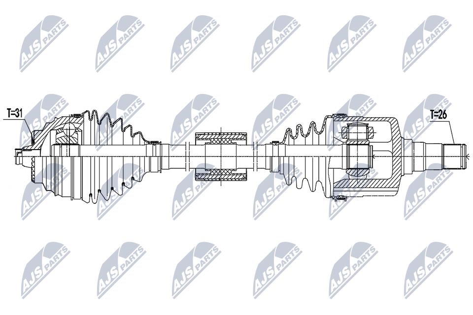 Driveshaft BMW X2: NPWBM187 NTY Drive shaft
