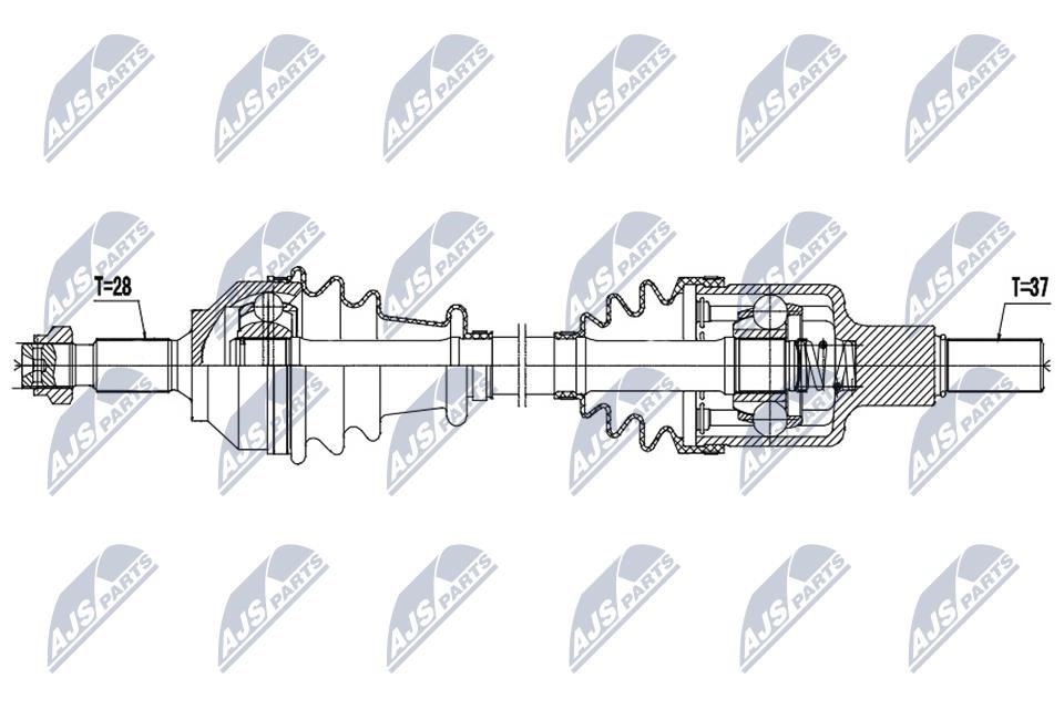 NTY NPW-CT-133 Drive shaft NPWCT133