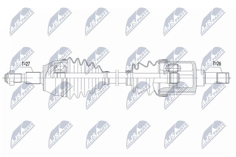 Driveshaft Ford Transit Connect Kombi: NPWFR151 NTY Drive shaft