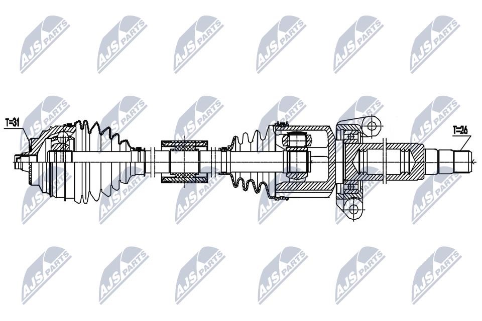 CV axle Mini Mini Countryman: NPWBM188 NTY Drive shaft