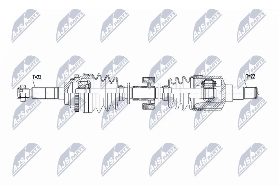 Driveshaft Daewoo Matiz: NPWDW051 NTY Drive shaft