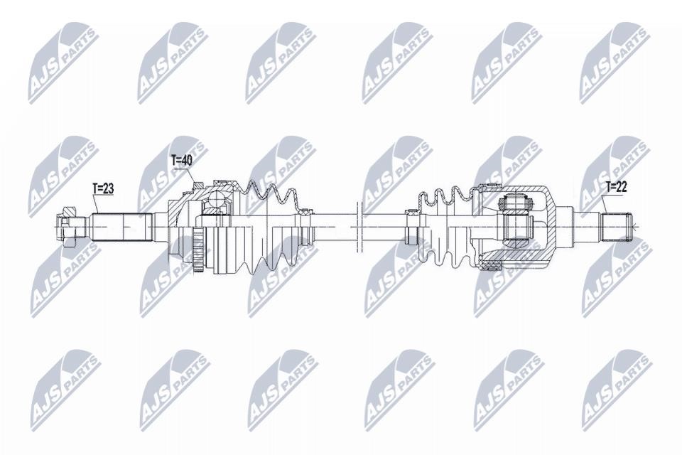 Axle shaft Daewoo Matiz: NPWDW053 NTY Drive shaft