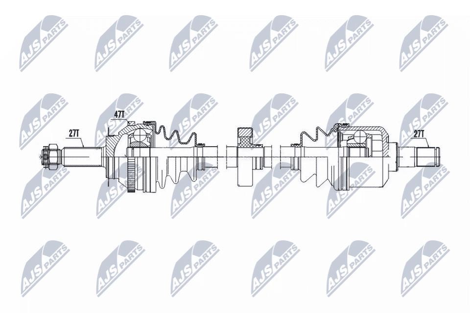 NTY NPW-HY-607 Drive shaft NPWHY607 NPWHY607 NTY Drive shaft