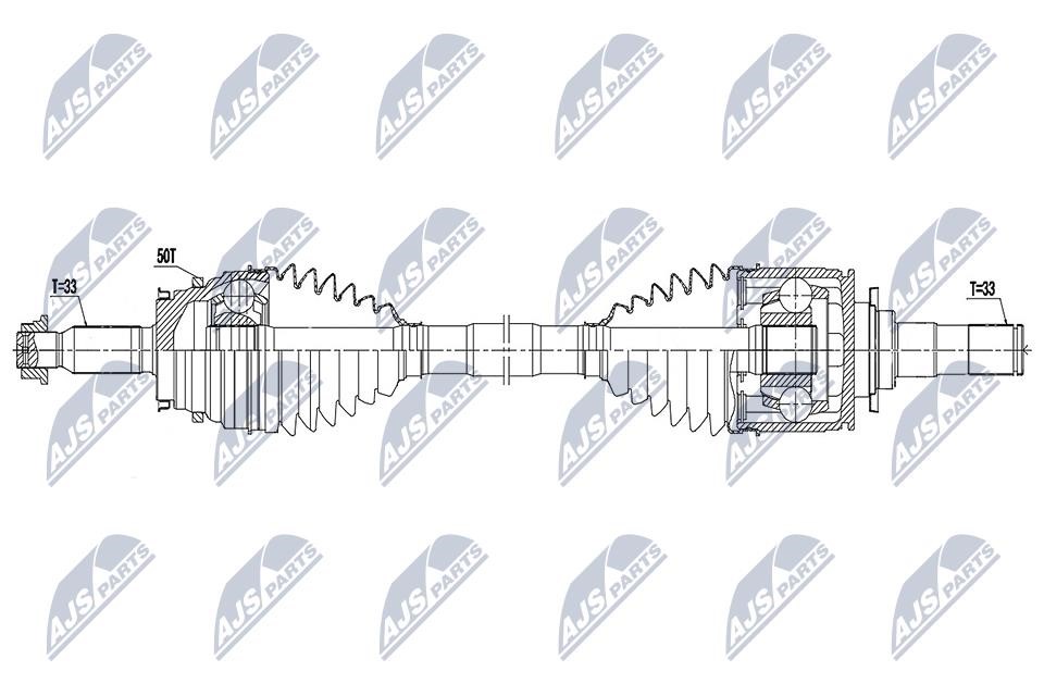 CV axle Mitsubishi Pajero: NPWMS077 NTY Drive shaft