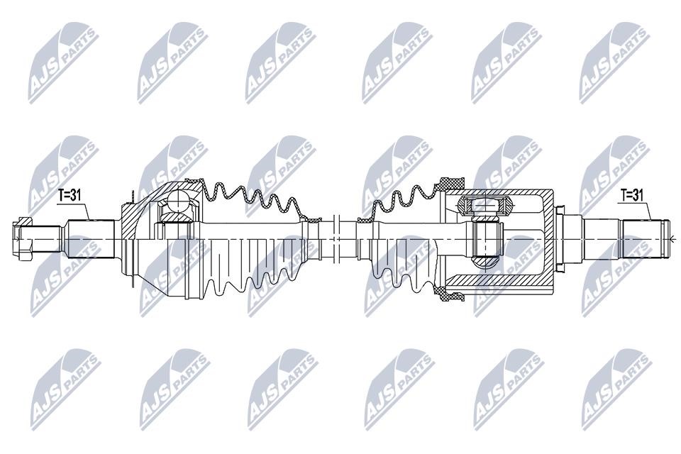Axle shaft Mazda 6: NPWMZ074 NTY Drive shaft