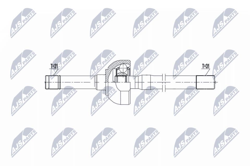 NTY NPW-NS-156 Drive shaft NPWNS156