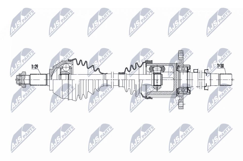 CV axle Nissan X-Trail: NPWNS163 NTY Drive shaft