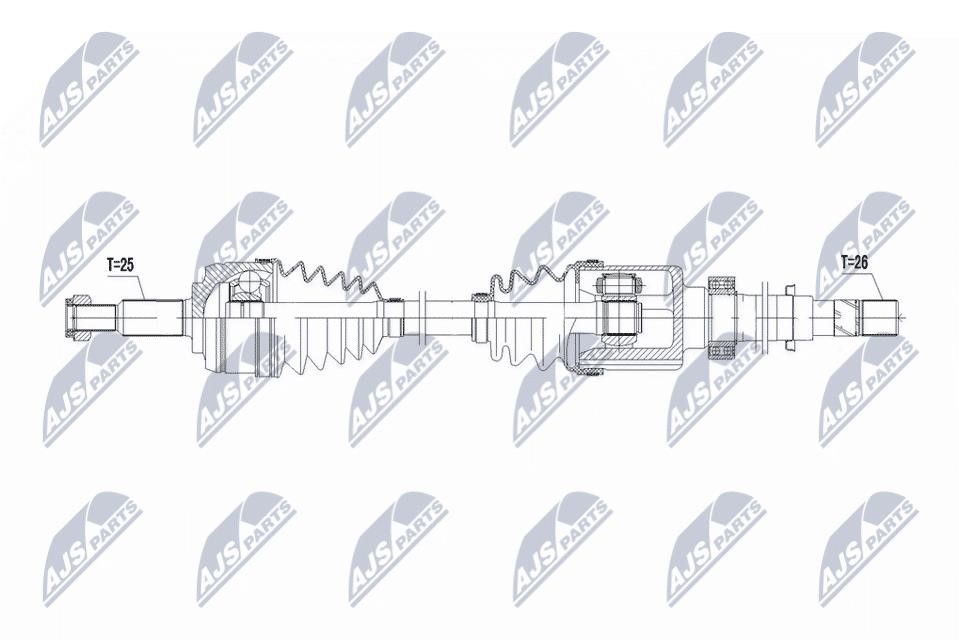 Driveshaft Dacia Dokker: NPWRE187 NTY Drive shaft