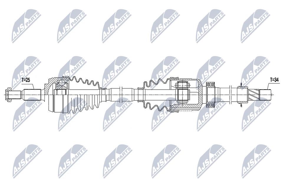 Axle shaft Dacia Duster: NPWRE188 NTY Drive shaft
