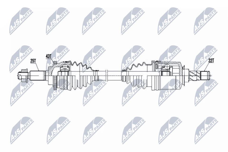 Axle shaft Suzuki Swift: NPWSU050 NTY Drive shaft