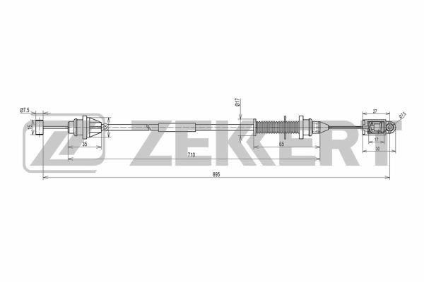 Zekkert BZ-1026 Accelerator cable BZ1026