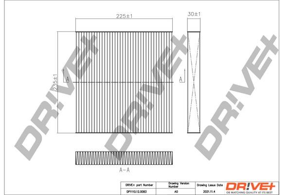 Dr!ve+ DP1110.12.0083 Filter, interior air DP1110120083