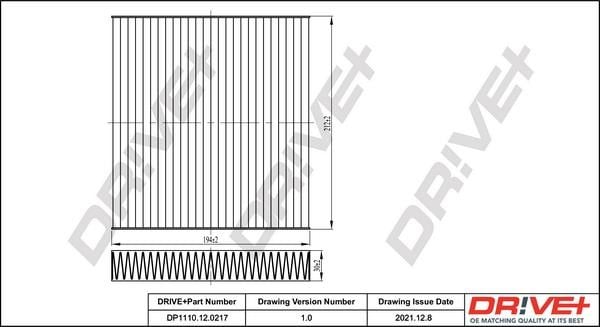 AC filter Lexus LX: DP1110120217 Dr!ve+ Cabin filter