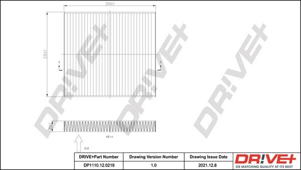 Dr!ve+ DP1110.12.0219 Filter, interior air DP1110120219