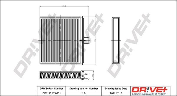 Cabin air filter Renault Scenic: DP1110120251 Dr!ve+ Cabin filter
