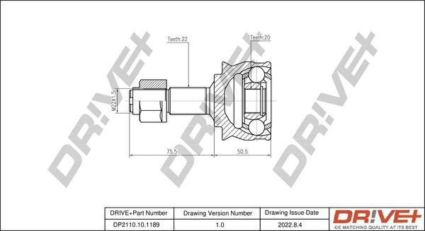Dr!ve+ DP2110.10.1189 Joint kit, drive shaft DP2110101189