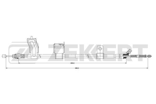 Zekkert BZ-1011 Cable Pull, parking brake BZ1011