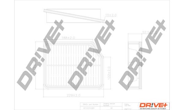 Dr!ve+ DP1110.10.0201 Air filter DP1110100201