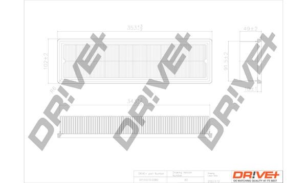 Dr!ve+ DP1110.10.0380 Air filter DP1110100380 DP1110100380 Dr!ve+ Air filter
