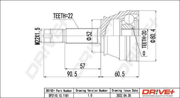 Dr!ve+ DP2110.10.1181 Joint kit, drive shaft DP2110101181