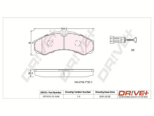 Dr!ve+ DP1010.10.1046 Rear disc brake pads, set DP1010101046