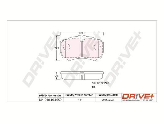 Dr!ve+ DP1010.10.1059 Rear disc brake pads, set DP1010101059