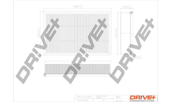 Dr!ve+ DP1110.10.0592 Air filter DP1110100592 DP1110100592 Dr!ve+ Air filter