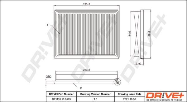 Dr!ve+ DP1110.10.0593 Air filter DP1110100593