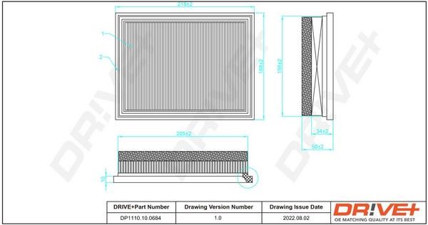 Dr!ve+ DP1110.10.0684 Air filter DP1110100684