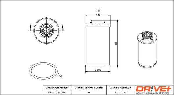 Dr!ve+ DP1110.14.0001 Automatic transmission filter DP1110140001