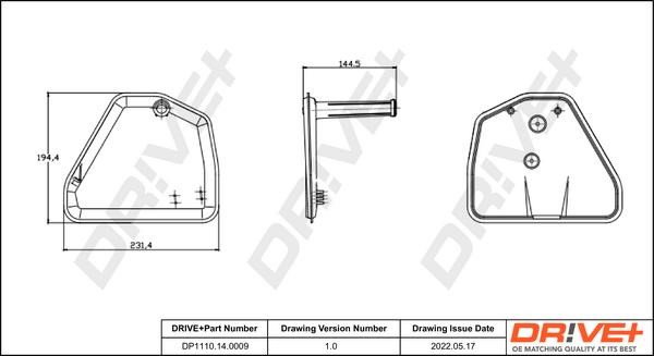 Dr!ve+ DP1110.14.0009 Hydraulic Filter Set, automatic transmission DP1110140009