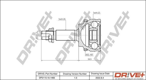 Dr!ve+ DP2110.10.1466 Joint kit, drive shaft DP2110101466