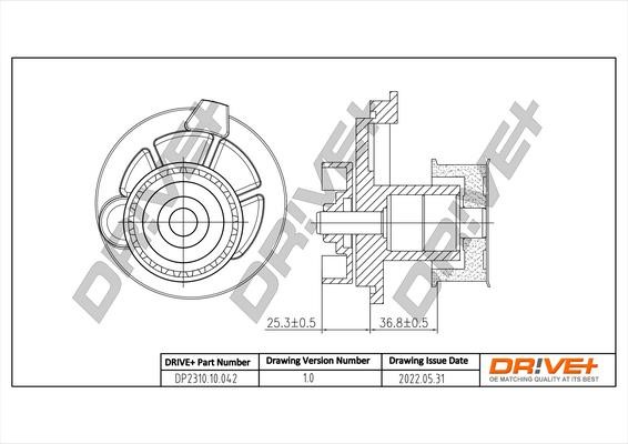 Car water pump Daewoo Evanda: DP231010042 Dr!ve+ Water Pump, engine cooling