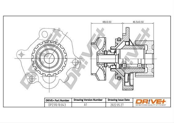 Car water pump Audi A3: DP231010043 Dr!ve+ Water pump