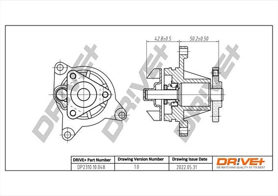 Car water pump Mazda MX-5: DP231010048 Dr!ve+ Water Pump, engine cooling