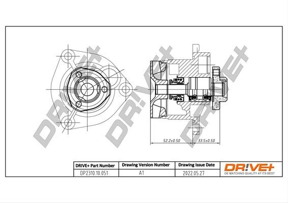 Car water pump Saab 9-5: DP231010051 Dr!ve+ Water Pump, engine cooling